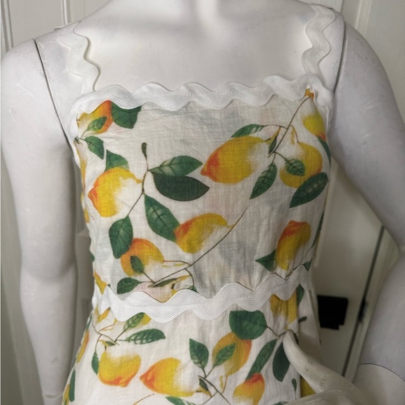 LunaJany Women's Classy Sleeveless Lemon Print Maxi Dress Size M. #77 - Picture 5 of 15